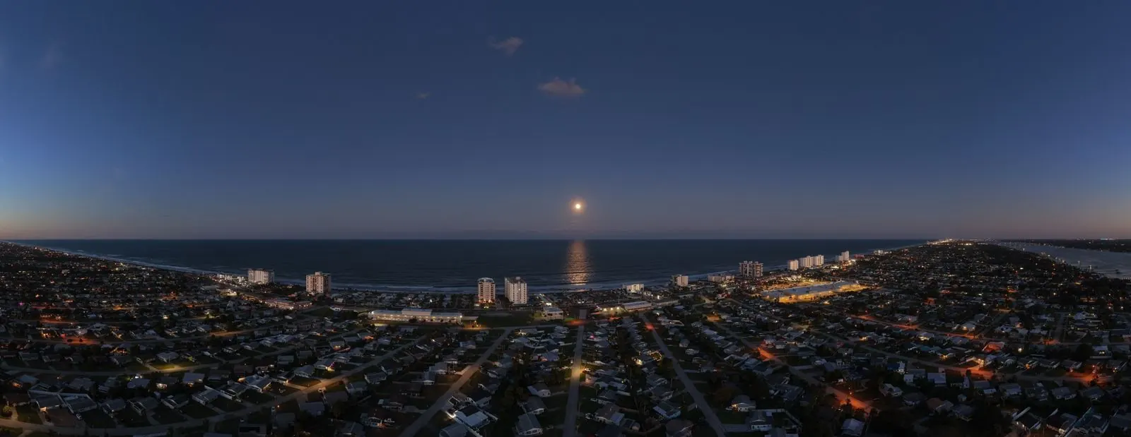 The coast after dark, shot just north of Daytona in Ormond-by-the-Sea.